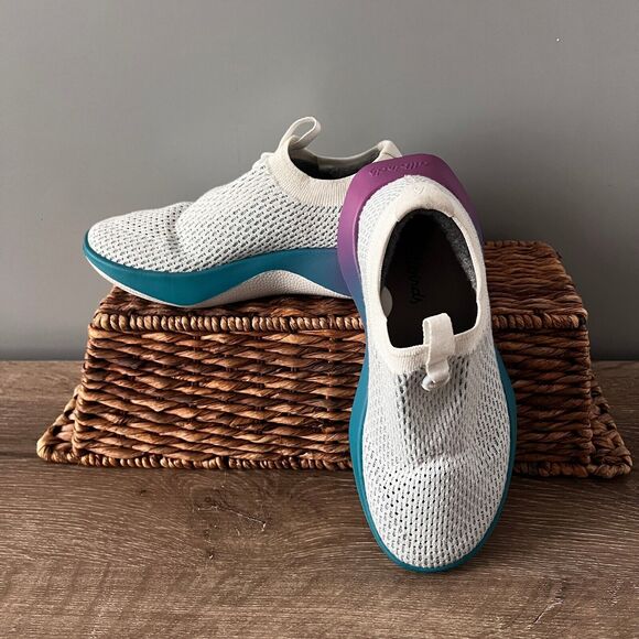 Allbirds Tree Dasher Relay Running Shoe Blizzard Thrive Teal Purple Womens Sz 5 - Picture 2 of 9
